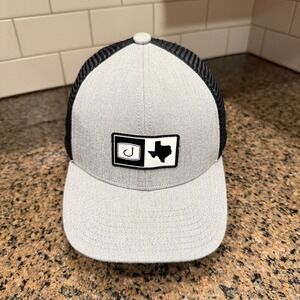 AVID Texas Fishing Trucker Hat Snapback Grey Black